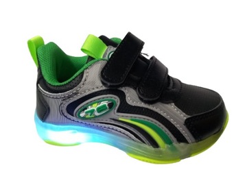 adidasy świecące r24 chłopięce półbuty sportowe czarne buty Wojtuś