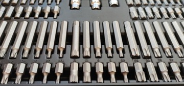 НАБОР БИТ TORX 75 ЭЛЕМЕНТОВ IMBUS SPLINE RIBE КОРОБКА