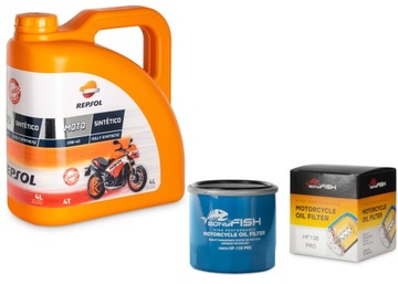 Olej Repsol Syntetyczny 10W40 4L + Filtr oleju HF138 Pro