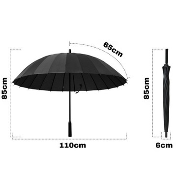 БОЛЬШОЙ ЭЛЕГАНТНЫЙ ЗОНТ С 24 РУЧКАМИ XXL СКЛАДНОЙ ЗОНТ УНИСЕКС.