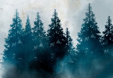 ФОТОобои ЛЕС ПТИЦЫ ДЕРЕВЬЯ 400х280 c-A-0211-a-a