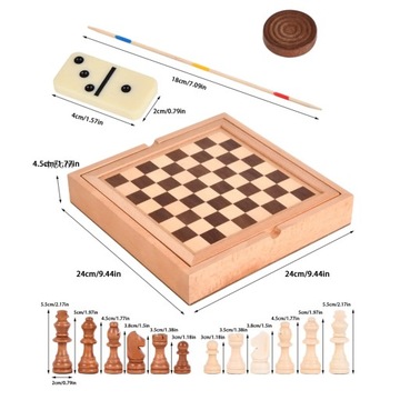 Drewniane gry planszowe, magnetyczne, drewniane szachy i zestaw szachowy z