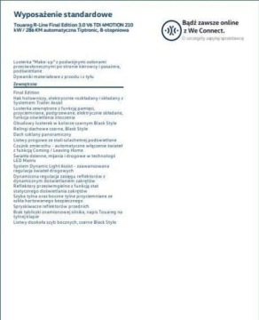 Volkswagen Touareg III SUV Facelifting 3.0 V6 TDI 286KM 2026 Volkswagen Touareg Final Edition. MARZEC. zawieszenie Plus, Dynaudio, dost, zdjęcie 18