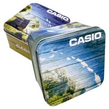 Oryginalne sześcienne pudełko do zegarka Casio z logo