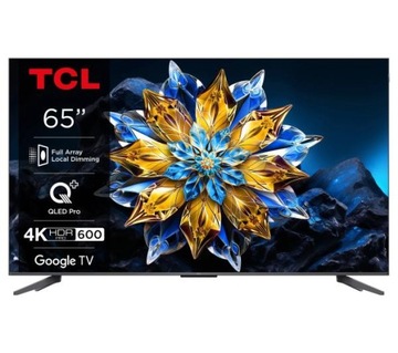Telewizor TCL 65C655 Pro - 65'' QLED Pro 4K Google TV Dolby Atmos DVB-T2