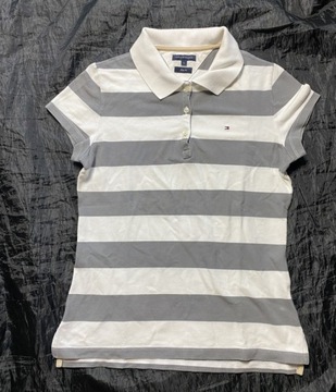 Tommy Hilfiger EXTRA ORYGINALNE POLO W PASKI /M