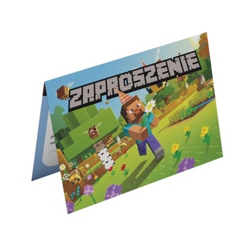 ZAPROSZENIE URODZINOWE DLA DZIECI MINECRAFT