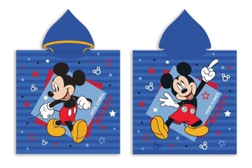 RĘCZNIK Z KAPTUREM PONCZO MYSZKA MICKEY 50x100