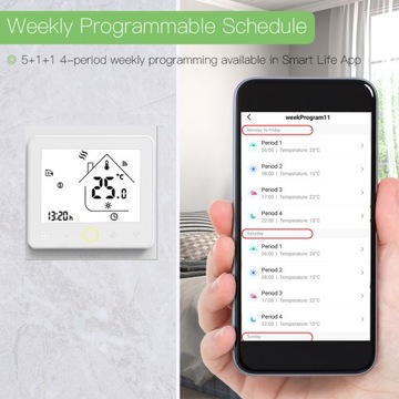 ZIGBEE TUYA термостат для теплого пола 16А LCD