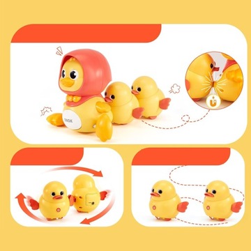 Интерактивная музыкальная игрушка-уточка для ползания детей.