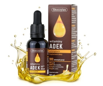Skoczylas ADEK Witamina A D3 E K2 MK-7 30 ml w kroplach