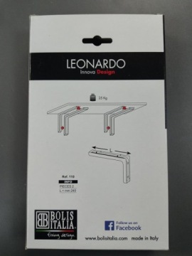 ПОДДЕРЖКА ПОЛКИ ОРЕХ 24 см НАБОР ИЗ 2 ПОДДЕРЖОК