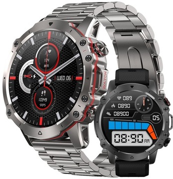 Zegarek męski SMARTWATCH Rubicon ROZMOWY BATERIA 400mAh KROKI SMS 2 PASKI
