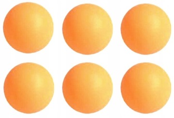 Мячи для пинг-понга, 6 шт, оранжевые, однотонные, без надписей