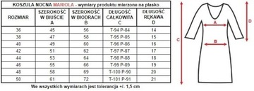 Nočná košeľa Mariola asymetrický chrbát : Farba - Tmavomodrá, Veľkosť - 48