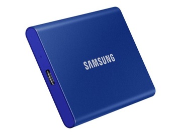 Портативный твердотельный накопитель SAMSUNG T7 1 ТБ, внешний USB 3.2 Gen 2, синий индиго