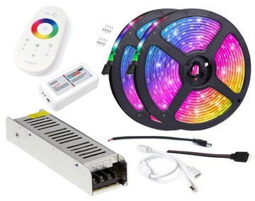ZESTAW Taśma LED RGB multi 10m + pilot zasilacz