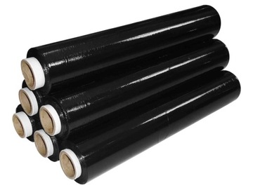 ЧЕРНАЯ СТРЕЙЧ-ФОЛЬГА 3 КГ ПРОЧНАЯ СТРЕЙЧ-ФОЛЬГА 2 ШТ. В УПАКОВКЕ