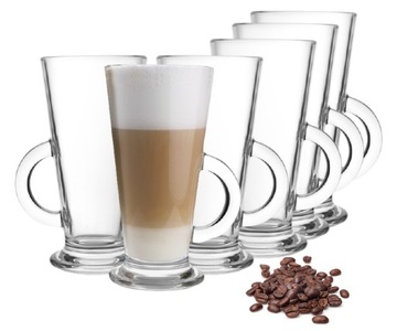 SZKLANKI DO KAWY LATTE IRISH ZESTAW 6SZT