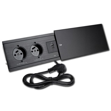 GNIAZDO GNIAZDKO ELEKTRYCZNE PRZEDŁUŻACZ MODUŁ WPUSZCZANY W BLAT 230V USB