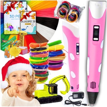 ZESTAW MAXi Pen 3d Prezent Dla DZIECKA DZIEWCZYNKI 10 11 12 13 Lat + 409m