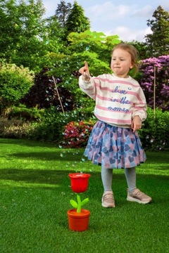 FRU BLU ZESTAW RÓŻA generator baniek mydlanych ze ŚWIATŁEM LED +płyn