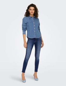 ONLY ONLBLAIR dopasowana koszula jeansowa z długim rękawem rozmiar L