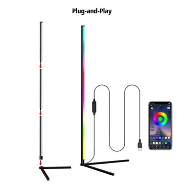 Светодиодный торшер для гостиной с регулировкой яркости RGB