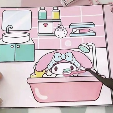 Периферийное устройство Sanrio анимация своими руками Моя мелодия Дом Куроми Новая игрушка книга тихая b