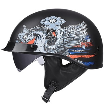 KASK MOTOCYKLOWY retro VINTAGE orzeszek roz. XXL
