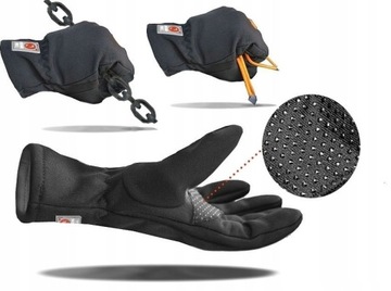 WIATROSZCZELNE męskie rękawiczki SOFTSHELL r.M/L