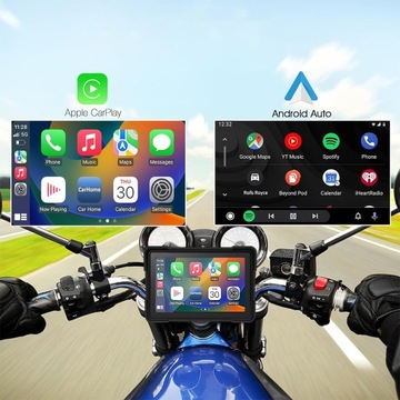 MOTOCYKLOWY REJESTRATOR WIDEO 2X KAMERY FULL HD CARPLAY/ANDROID AUTO