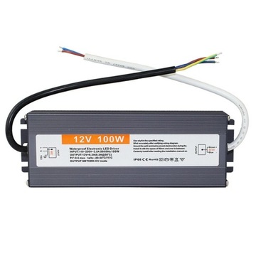 ZASILACZ HERMETYCZNY WODOODPORNY LED 12V 100W IP67