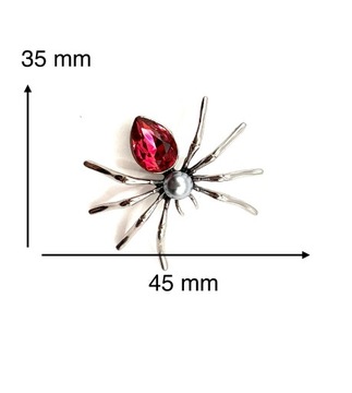Хрустальная брошь-паук