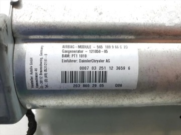 MERCEDES-BENZ C-CLASS ULOŽENÍ VZDUCHOVÁ AIRBAG SPOLUJEZDCE 2003 SALOON