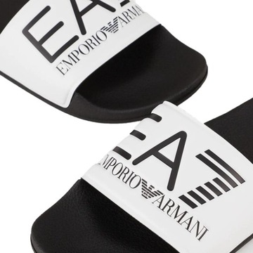 EA7 Klapki Maxi Logo Rozmiar 41 1/3 - XCP001XCC22-Q737 Biały