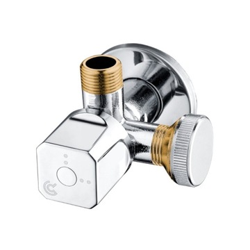 Zawór kątowy PODWÓJNY 1/2x3/4x3/8 CALIDO MULTI