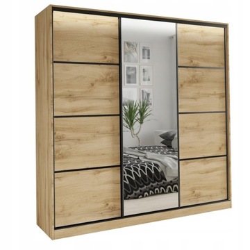 Szafa przesuwna z lustrem 200 cm wotan LOFT