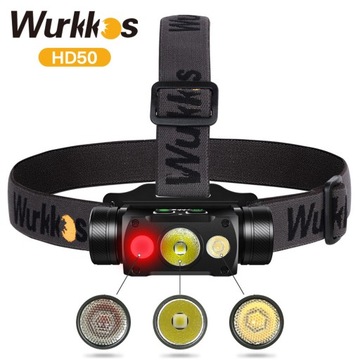 Dwuźródłowa latarka czołowa Wurkkos HD50 o mocy 4000 lumenów