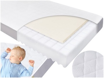 Materac 120x60 LATEKS ODDYCHAJĄCY Materac do Łóżeczka 120x60 Lateksowy