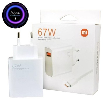 ORYGINALNA ŁADOWARKA XIAOMI 67W MI TURBO SUPER CHARGE +KABEL 1M USB-C REDMI