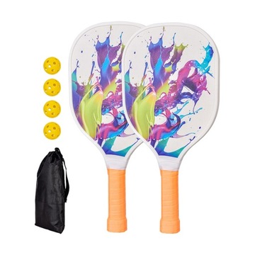 Wiosła Pickleball 4 Pickleballs Rakiety Pickleball Comfort Grip Style G