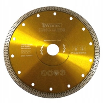 WERTEC Tarcza diamentowa do gresu, ceramiki KING GRES 200x25,4x10 mm