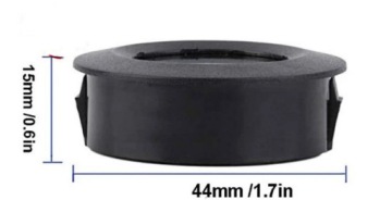 Термометр + ЖК гигрометр -50~110°C круглый черный