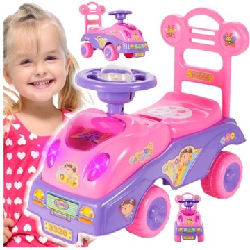 RIDE ON PUSH CAR автомобиль Беговел 4 колеса Звуковой сигнал Мелодии Свет