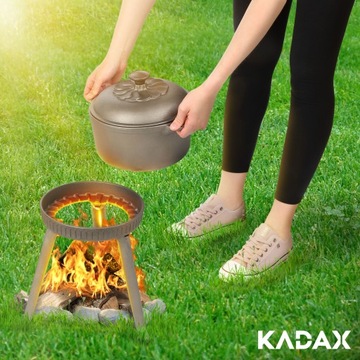 ЧУГУННЫЙ ОХОТНИЧИЙ ЧАШОК ДЛЯ КОСТА + РЕШЕТКА 4.5Л