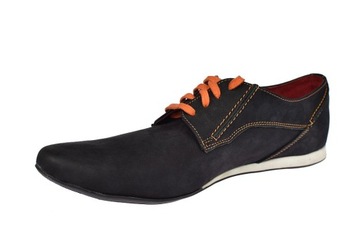 Buty sportowe męskie ze skóry półbuty eleganckie Polskie M099 rozm. 42,5