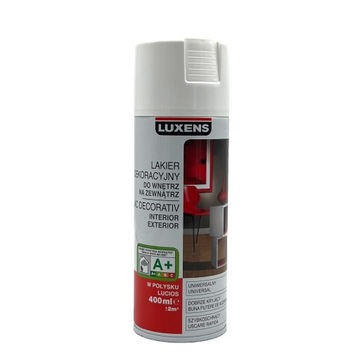 Lakier dekoracyjny w sprayu biały połysk RAL9010