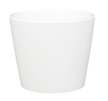 Osłonka Ø8cm SIMPLE WHITE - kaktusy i sukulenty