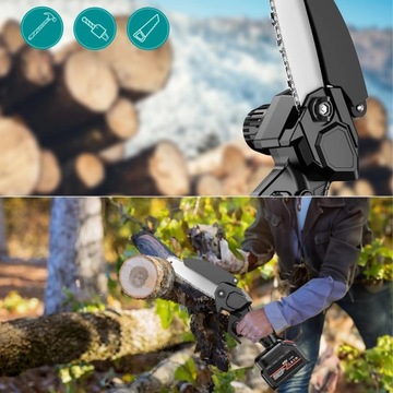 МИНИ ЦЕПНАЯ ПИЛА ДЛЯ ВЕТОК АККУМУЛЯТОРНАЯ ПИЛА 48В аккумулятор